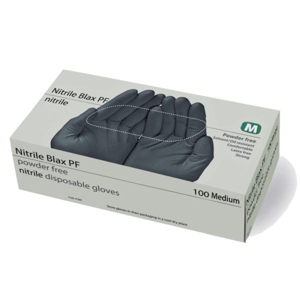 Black Nitrile Disposable Gloves Medium 100pcs/Box