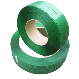 Green PET Pallet Strapping 20kg/Roll Width 16mm