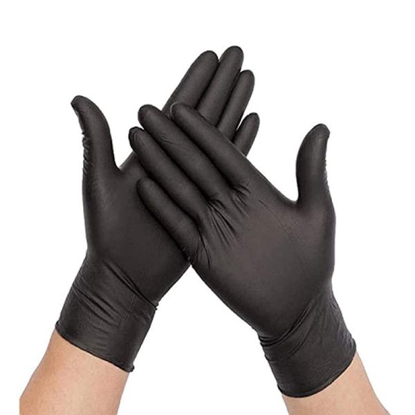 Black Nitrile Disposable Gloves Medium 100pcs/Box - Image 4