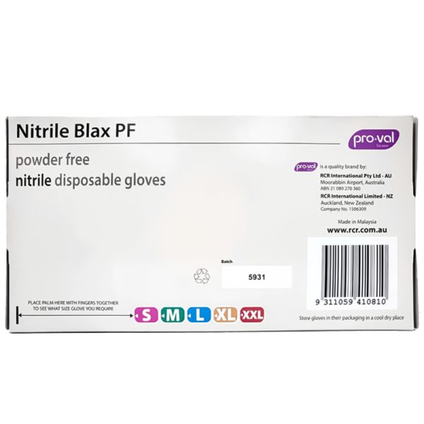 Black Nitrile Disposable Gloves Medium 100pcs/Box - Image 2