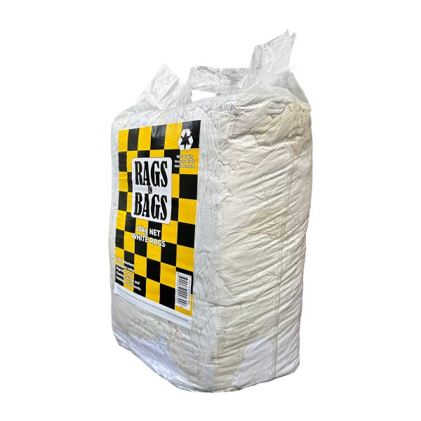 WHITE COTTON RAGS 10KG BAG - Image 2