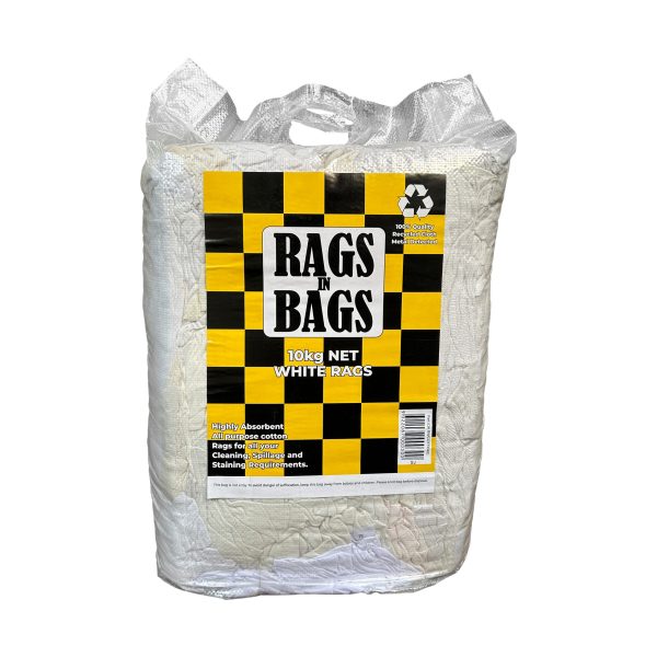 WHITE COTTON RAGS 10KG BAG