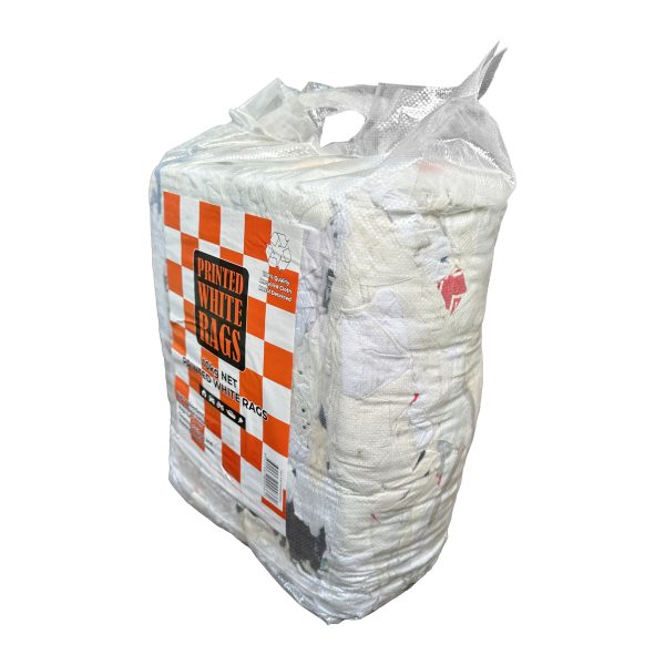 PRINTED WHITE SINGLET RAGS 10KG BAG - Image 2