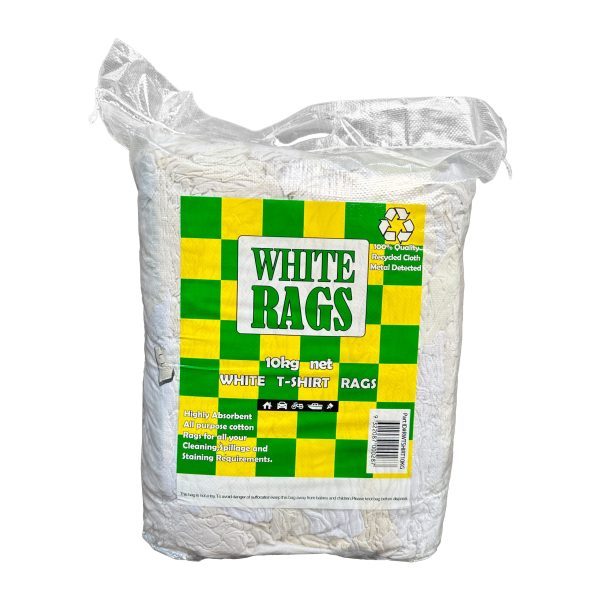 PURE WHITE SINGLET RAGS 10KG BAG