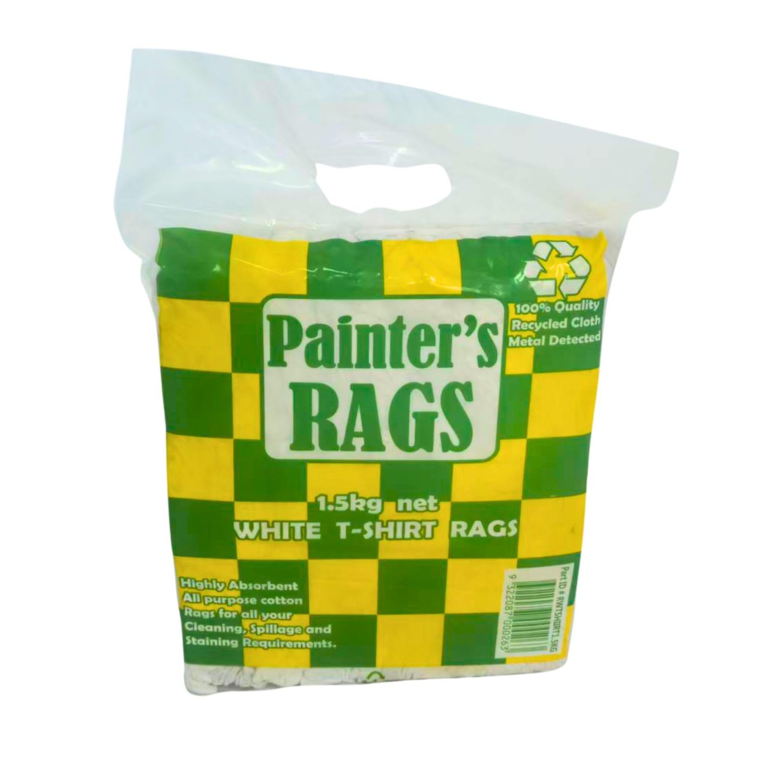 PURE WHITE SINGLET RAGS 1.5KG BAG
